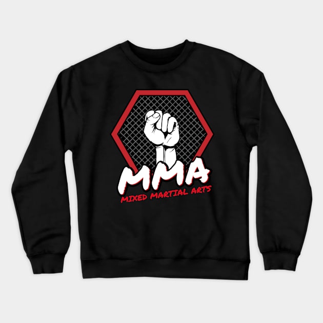 MMA Mixed Martial Arts Logo For Martial Arts Crewneck Sweatshirt by SpruchBastler